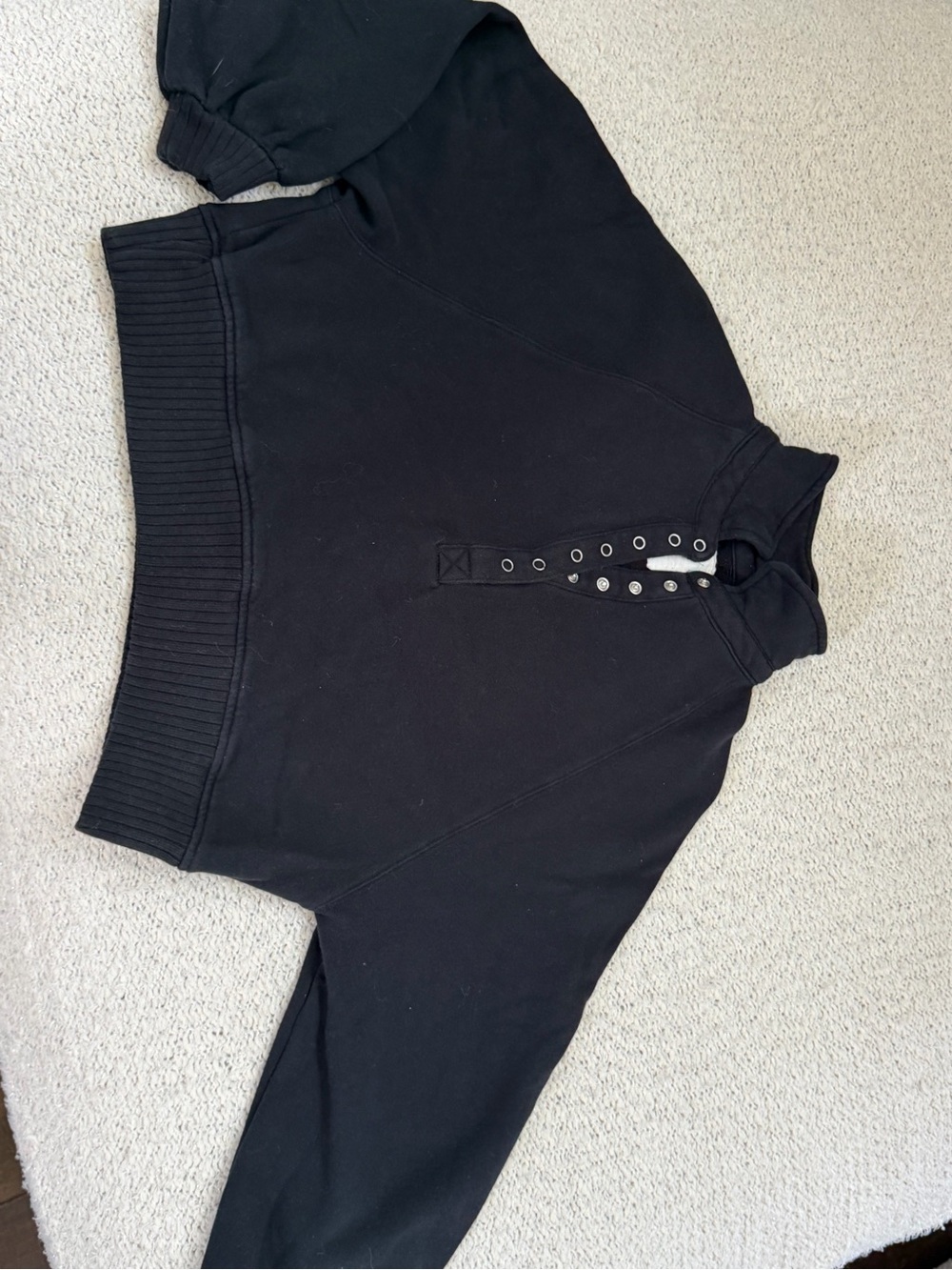 Women’s half snap Aeri oversized sweatshirt in XXS. Gently worn. No wear or tear - Picture 3 of 7
